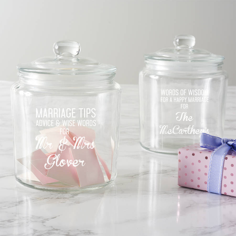 Personalised Marriage Tips Jar By Becky Broome 1583