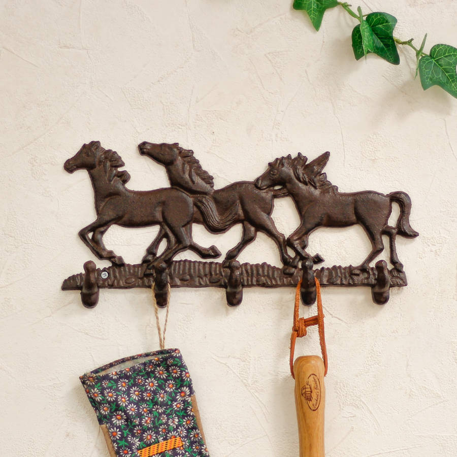 cast iron equestrian wall hook by dibor