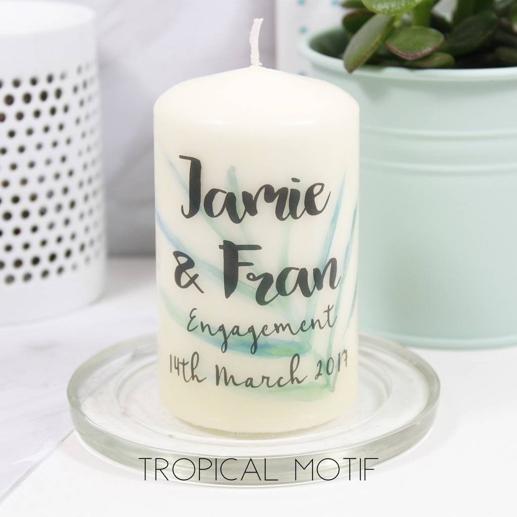 personalised 'engagement' candle by olivia ltd