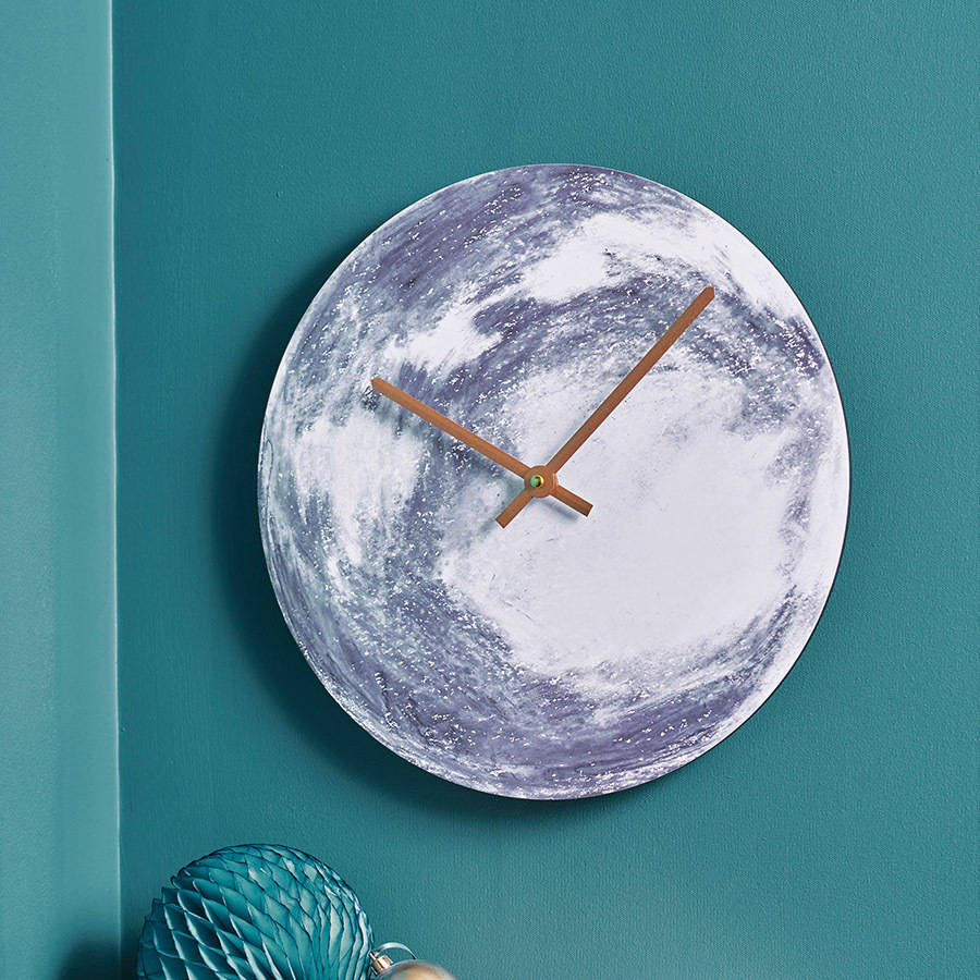 moon wall clock by lisa angel