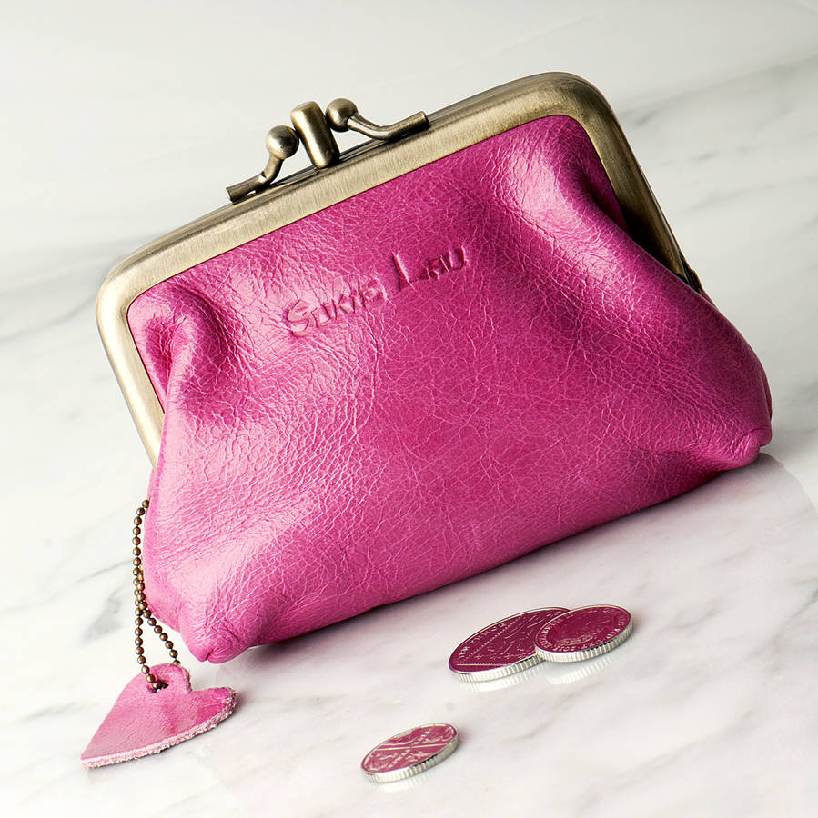real leather coin purse by grace & valour
