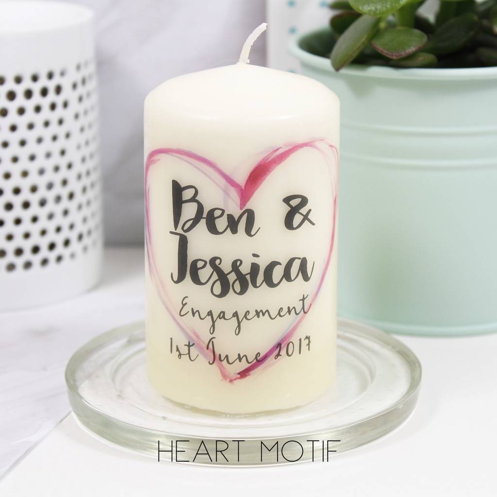personalised 'engagement' candle by olivia ltd