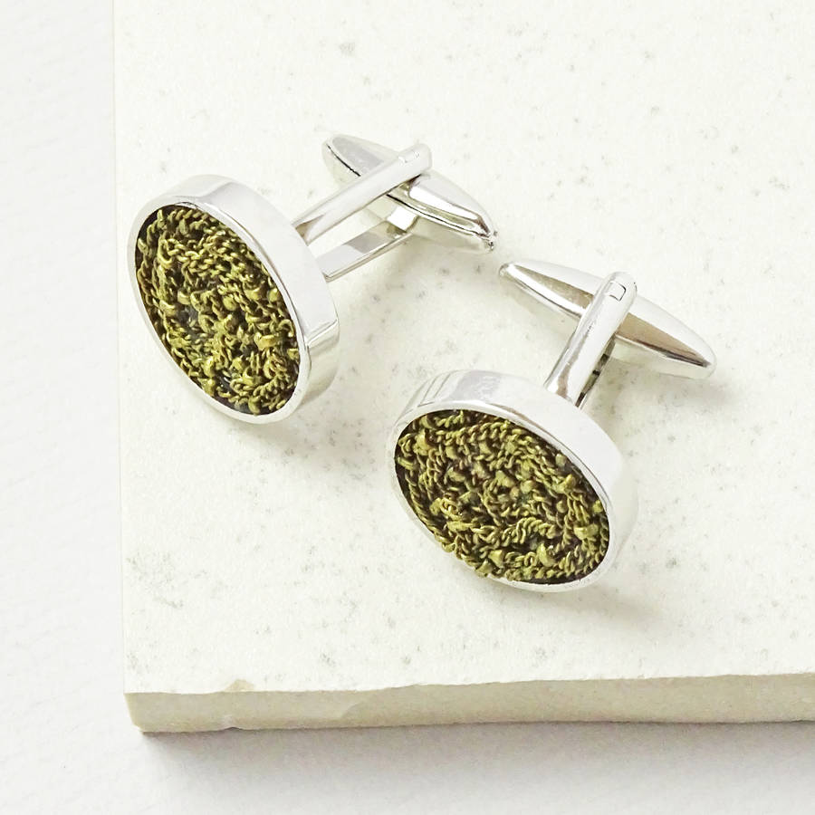 vintage brass chain cufflinks by charlie boots