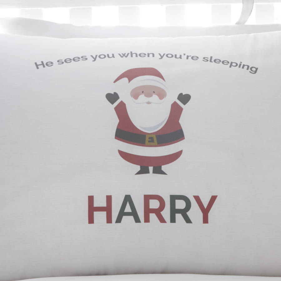 personalised christmas pillowcase by koko blossom
