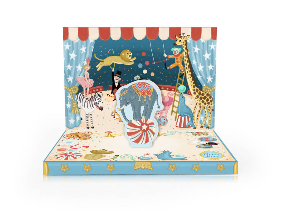 circus adventure music box card by my design co