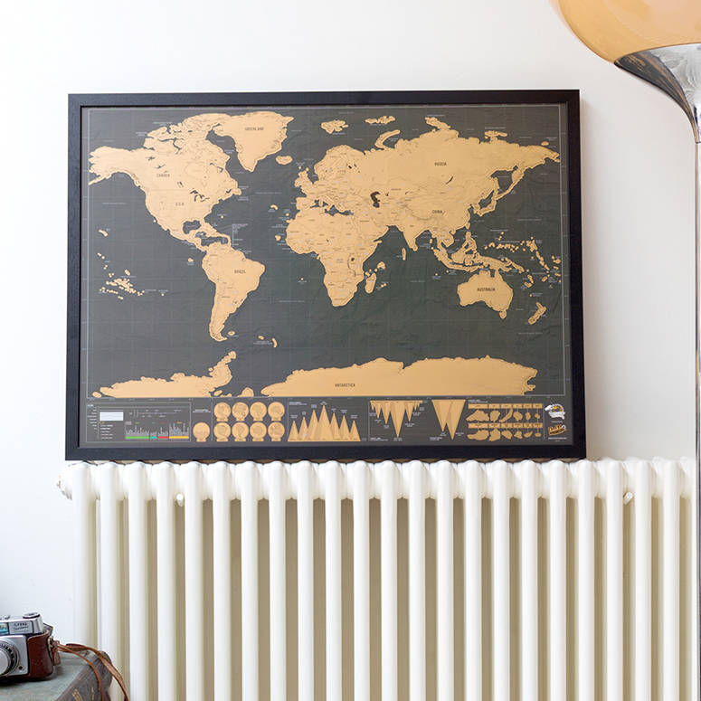 scratch map® deluxe poster framed by luckies