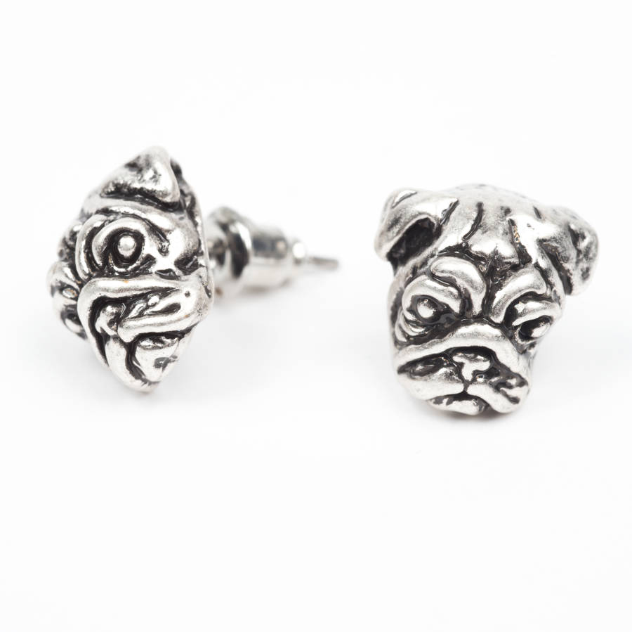pug stud earrings pug stud earrings by oh so cherished notonthehighstreet pug stud earrings pug stud earrings by oh so cherished notonthehighstreet