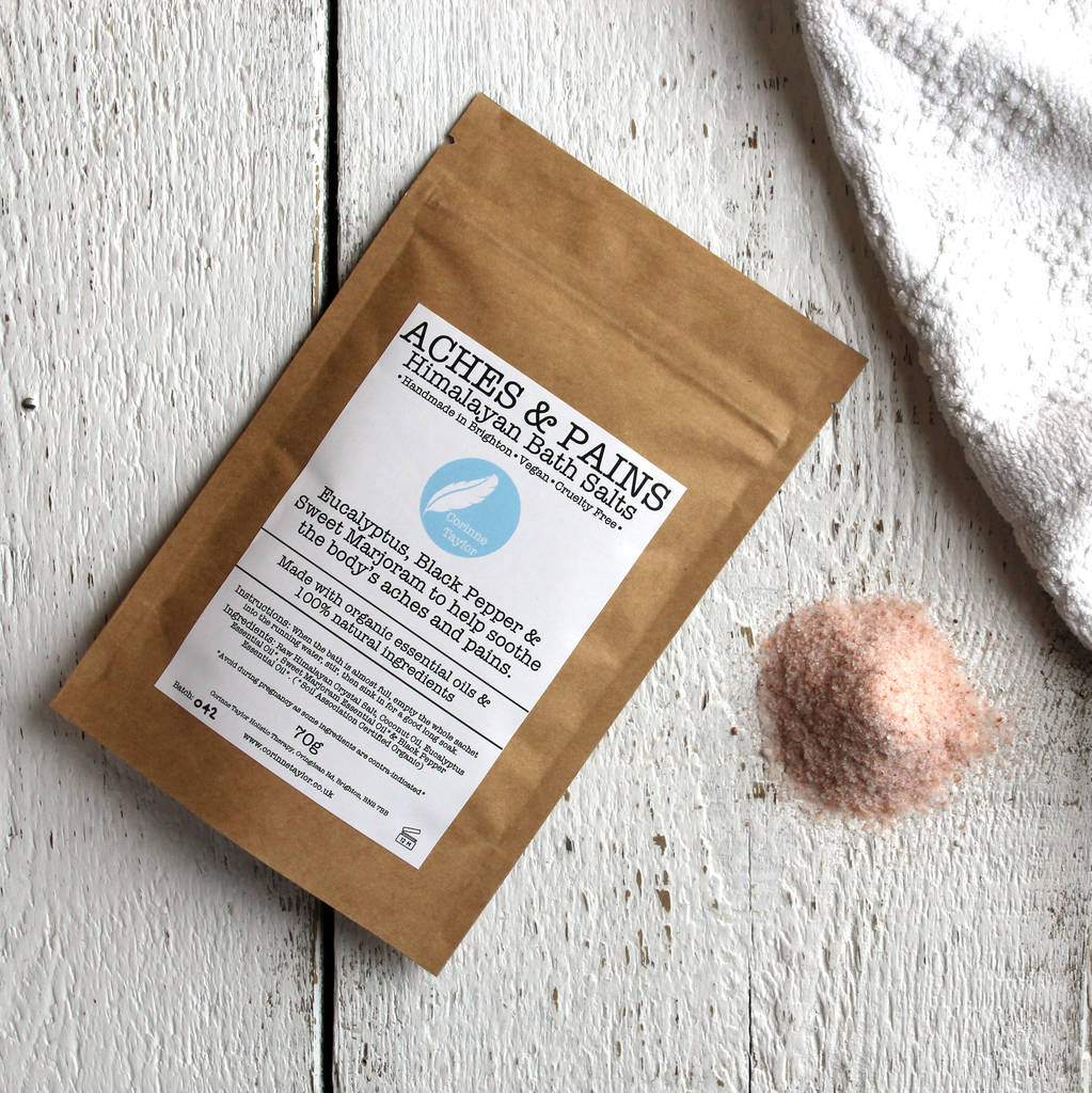 aches + pains himalayan bath salt sachet by corinne taylor