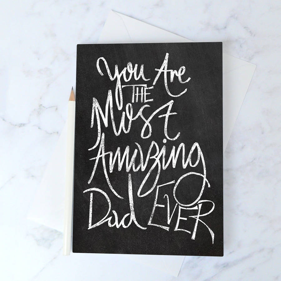 'amazing dad' birthday card by de fraine design london