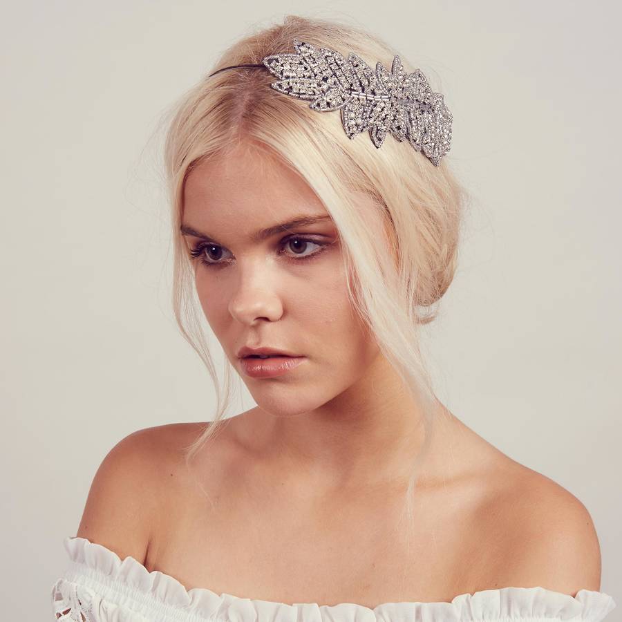 iona rhinestone halo headband by rock 'n rose