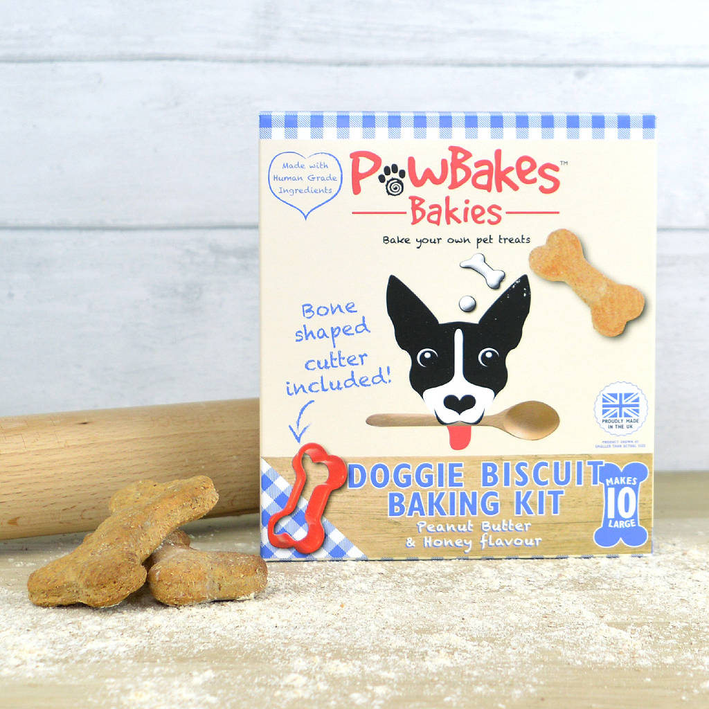 bake your own dog biscuits kit with bag by pink and turquoise