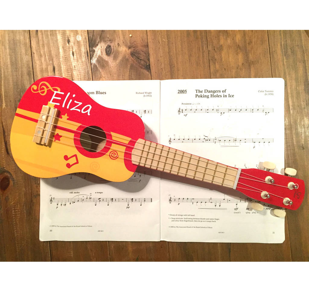 personalised ukulele for children by oskar & catie