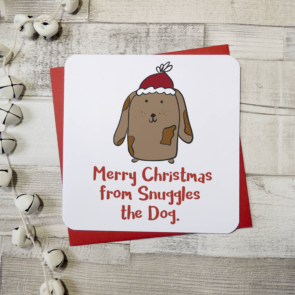 merry christmas from the dog xmas card by parsy card co | notonthehighstreet.com