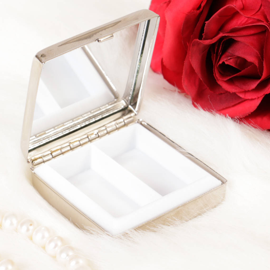 personalised mirror pill box by dibor