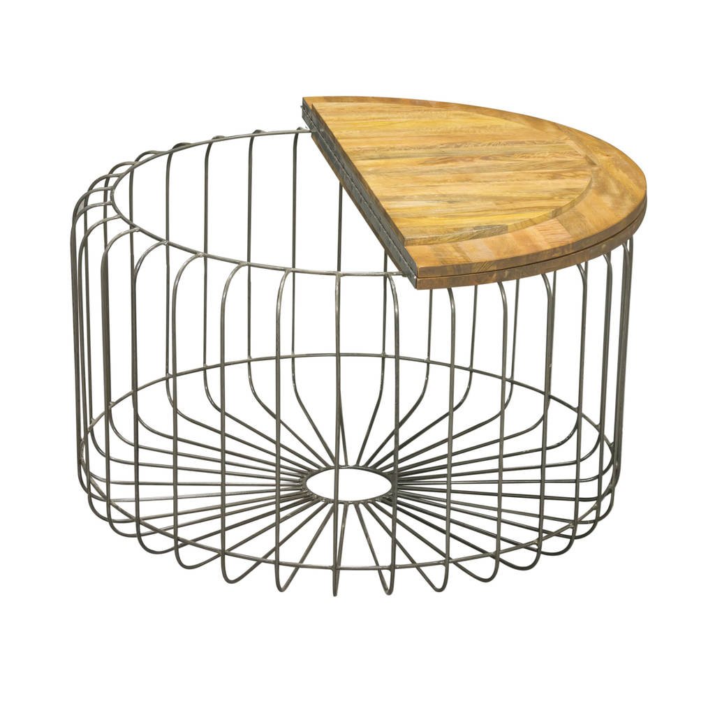birdcage round storage coffee table by the orchard furniture
