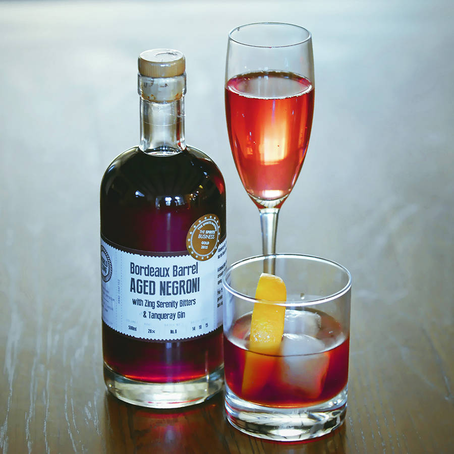 bordeaux aged negroni craft gin cocktail by world of zing