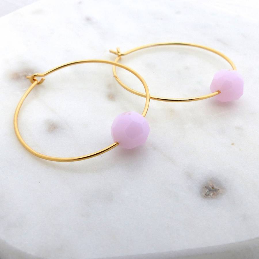 Hoops Elaborated With Faceted Swarovski Crystals By Myhartbeading Notonthehighstreet Com