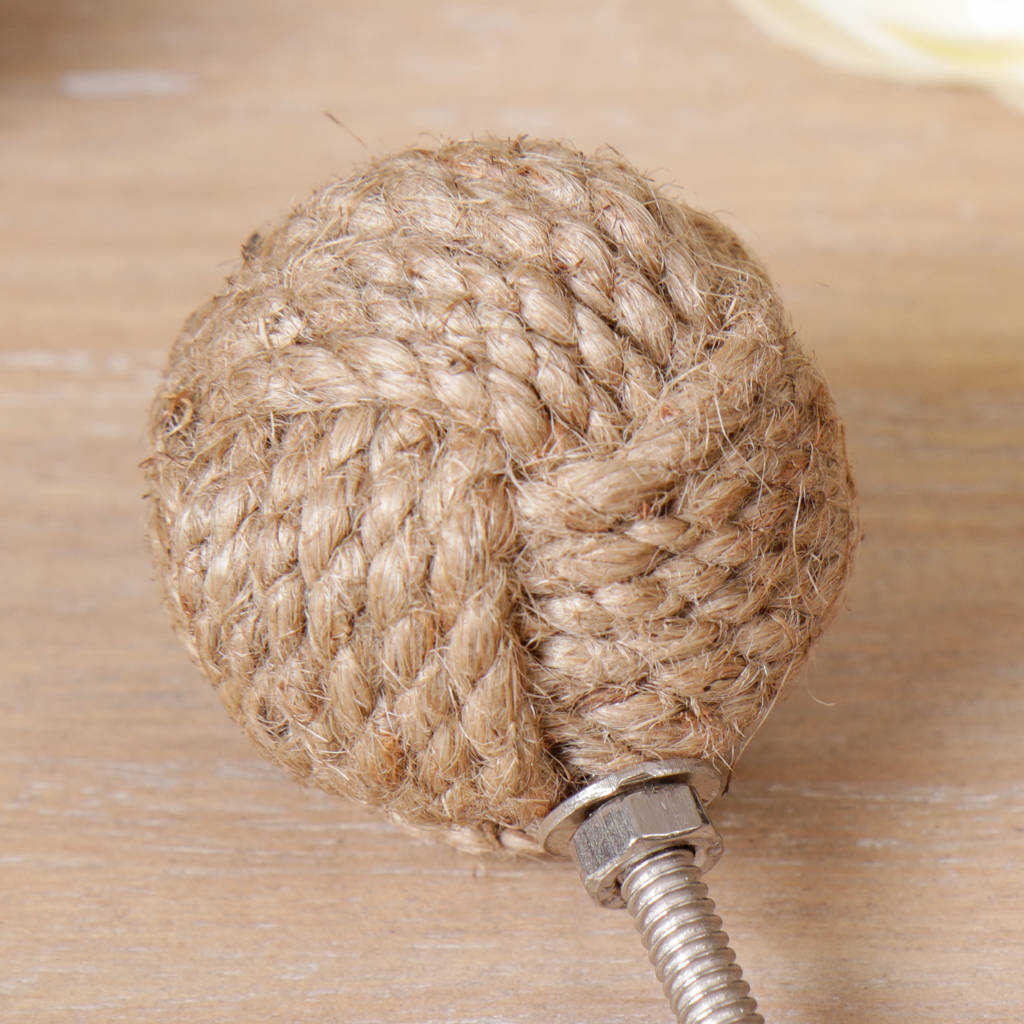 single twisted jute drawer pull by dibor