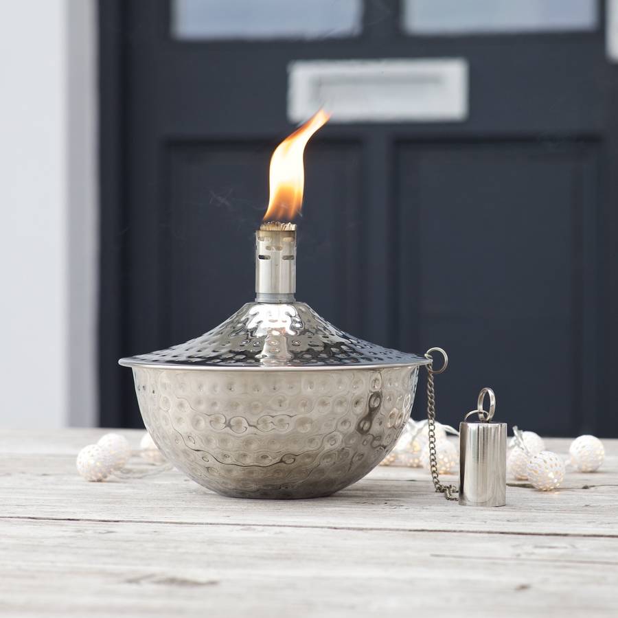 silver garden oil lamp by za za homes