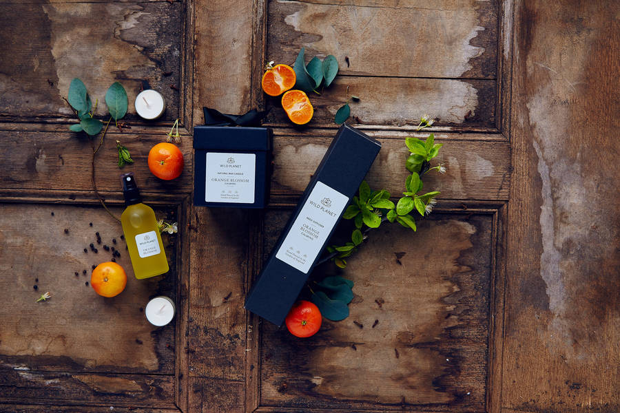 aromatherapy orange blossom scented reed diffuser by wild