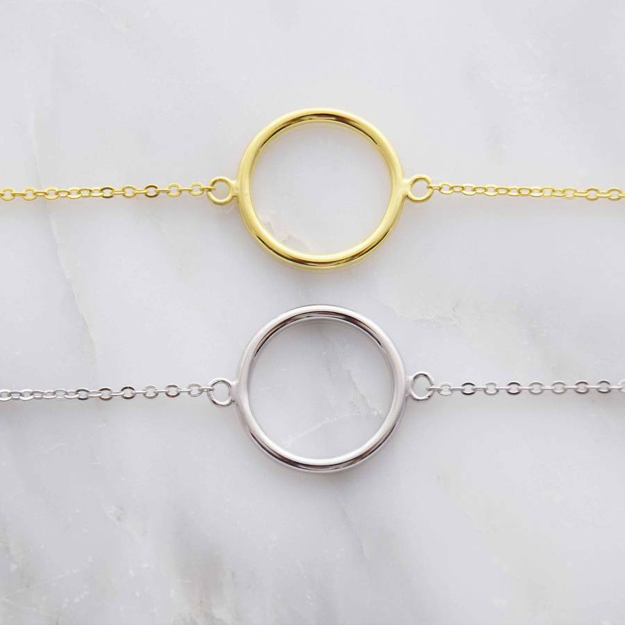 hollow karma bracelet by dainty edge jewellery