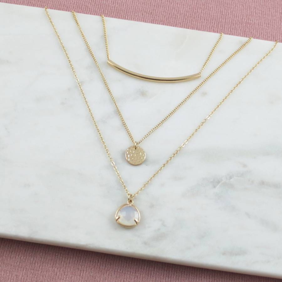 gold layered necklace by my posh shop