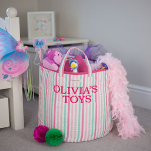 pink toy baskets