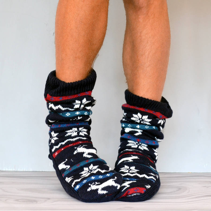men's slipper sock boots by solesmith