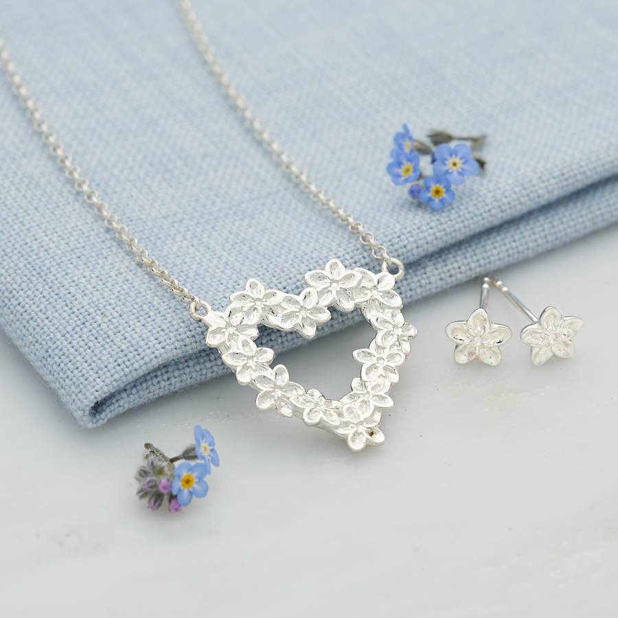 silver me not jewellery set by lily charmed