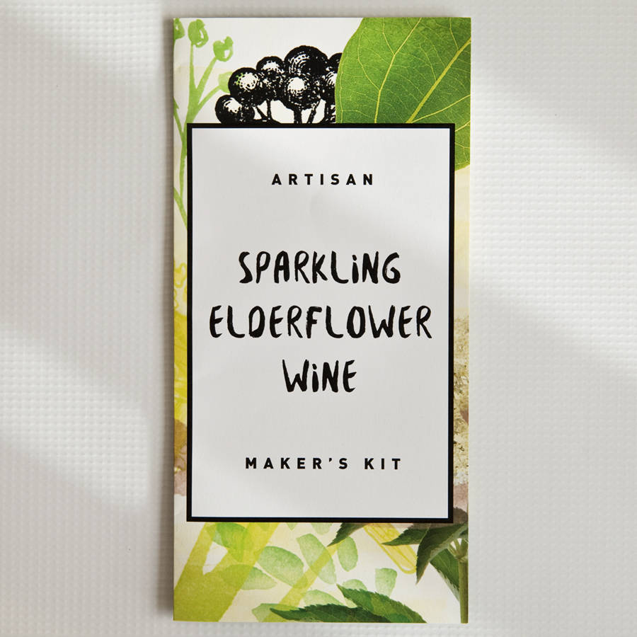 the artisan sparkling elderflower wine maker's kit by the gift oasis