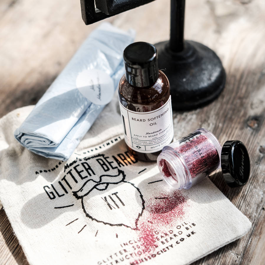 glitter beard kit by men's society