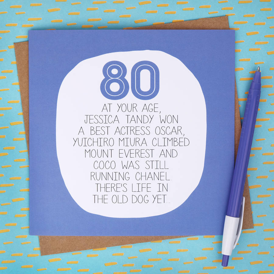 Funny Birthday Cards For 80 Year Old Man