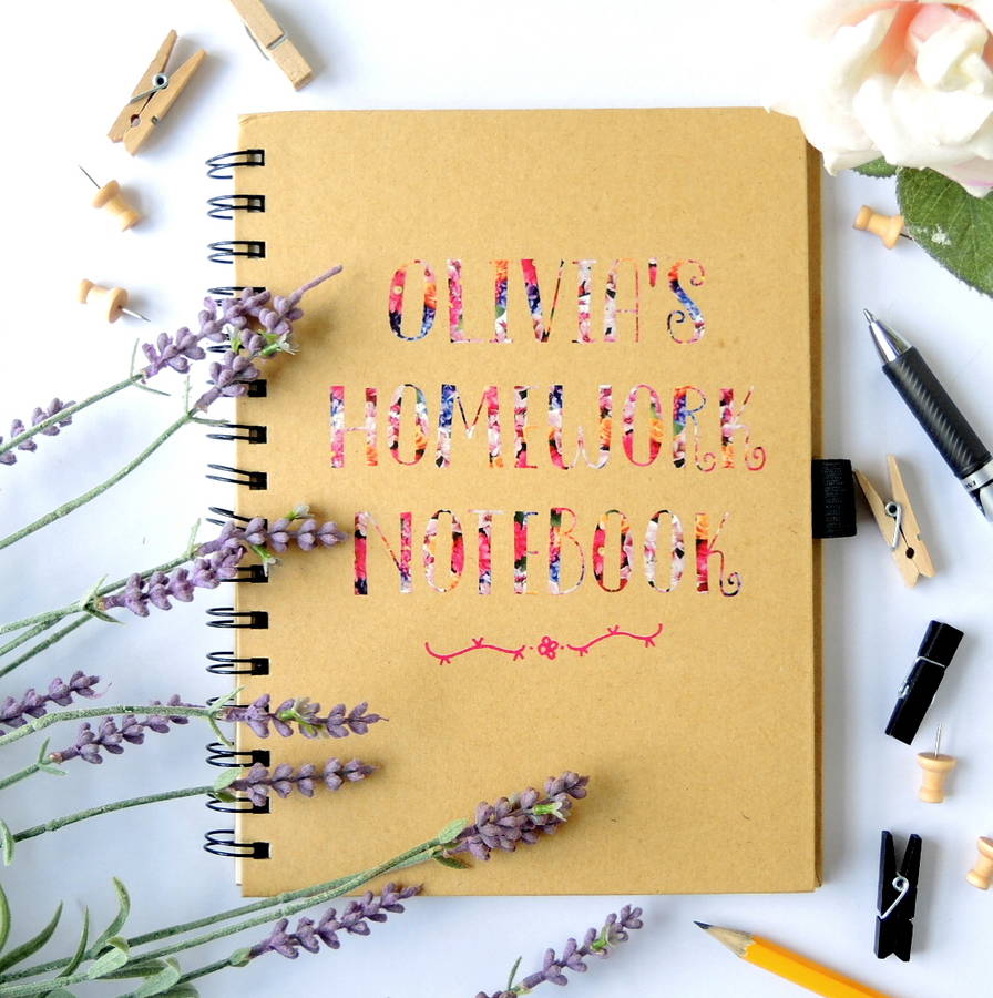 personalised-homework-notebook-floral-print-by-the-alphabet-gift-shop