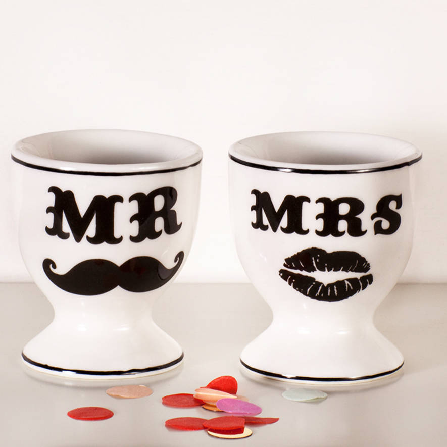 Mr And Mrs Egg Cups By Letteroom 