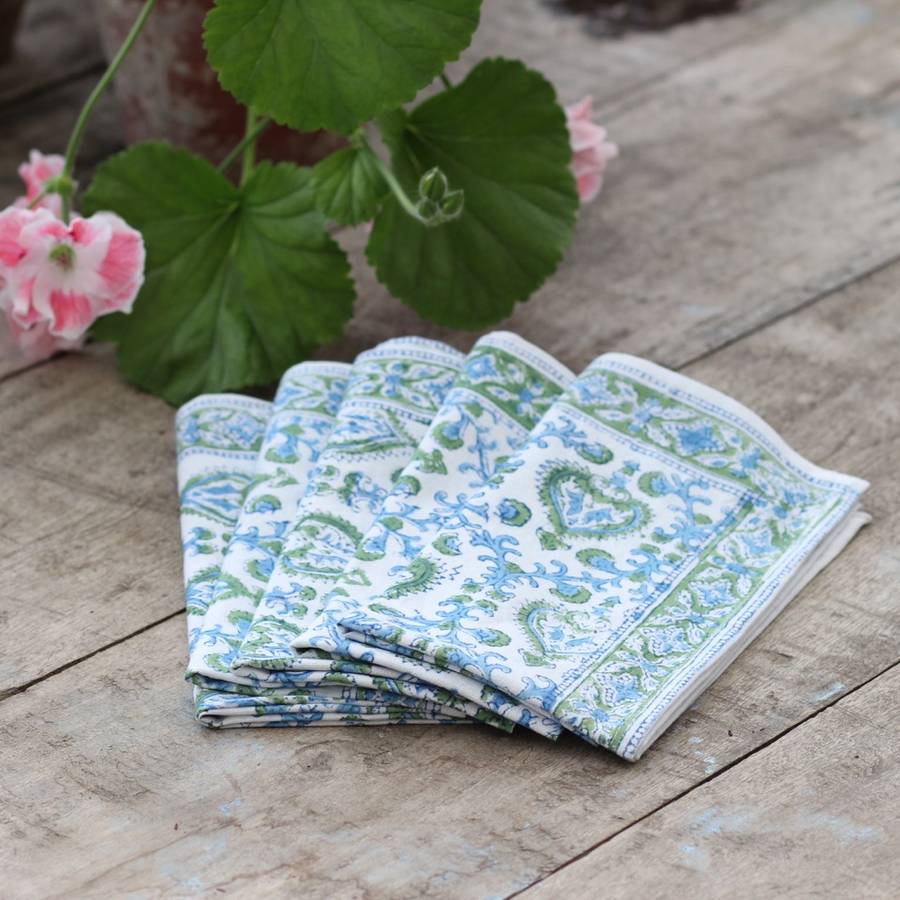 block print napkins by ibbi direct ltd