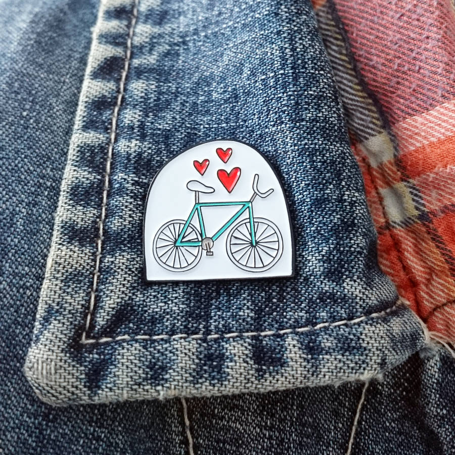 Bicycle Lover Enamel Pin Badge By Angela Chick