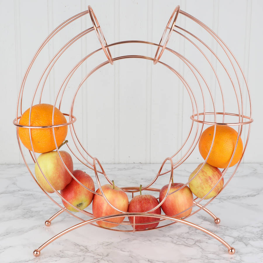 copper metal fruit holder by dibor