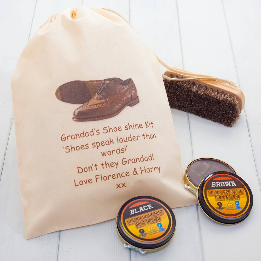 personalised shoe shine kit by british and bespoke
