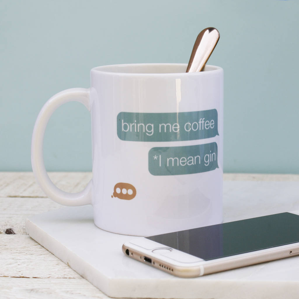 personalised text message mug by that's nice that