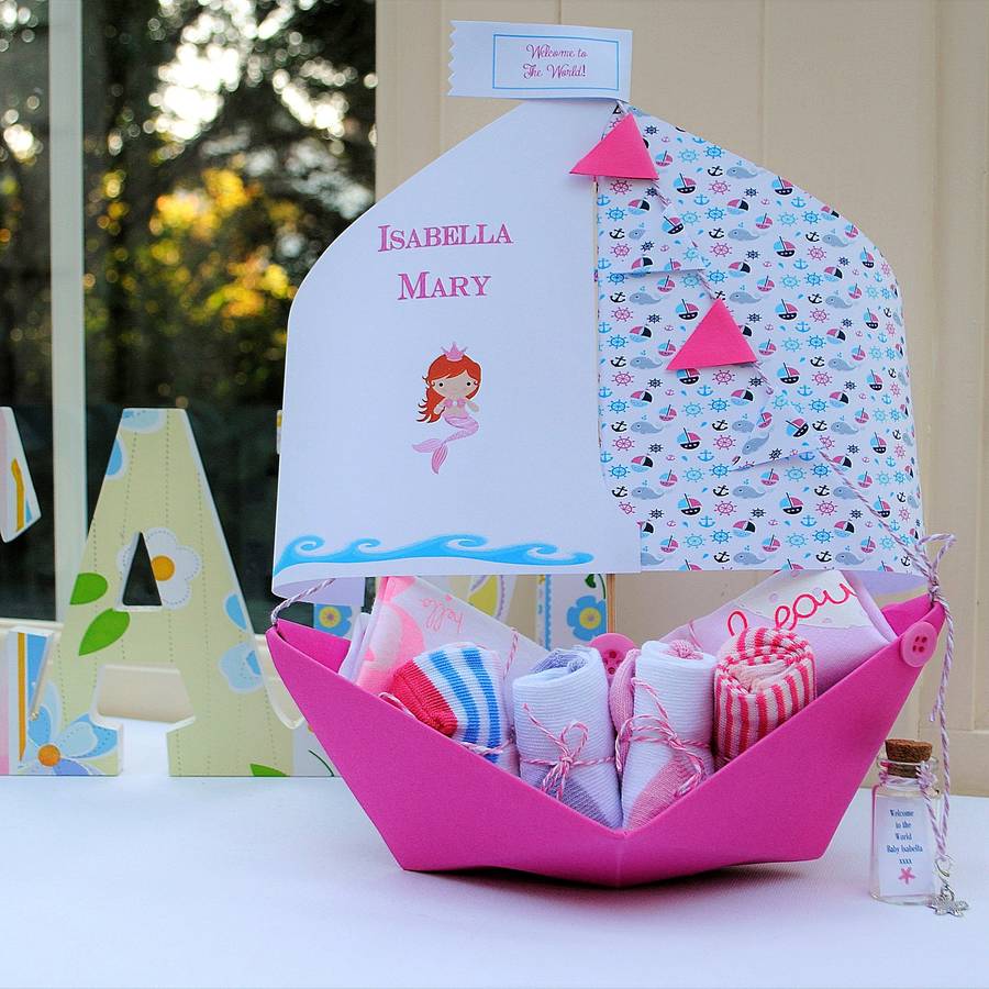 christening paper boat keepsake card by the little boathouse