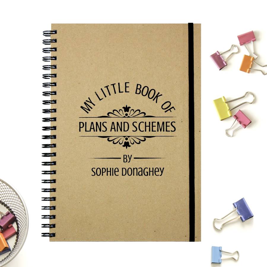 plans and schemes personalised notebook by betsy jarvis