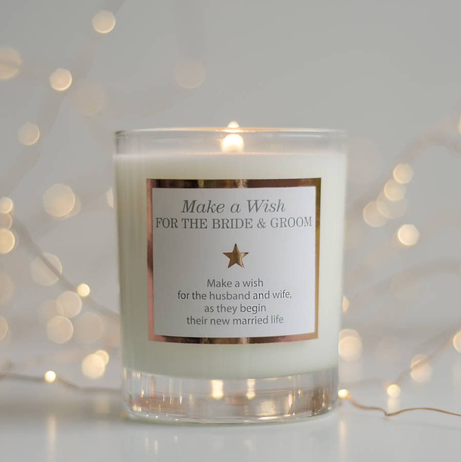'make a wish for the bride and groom' wedding candle by make a wish