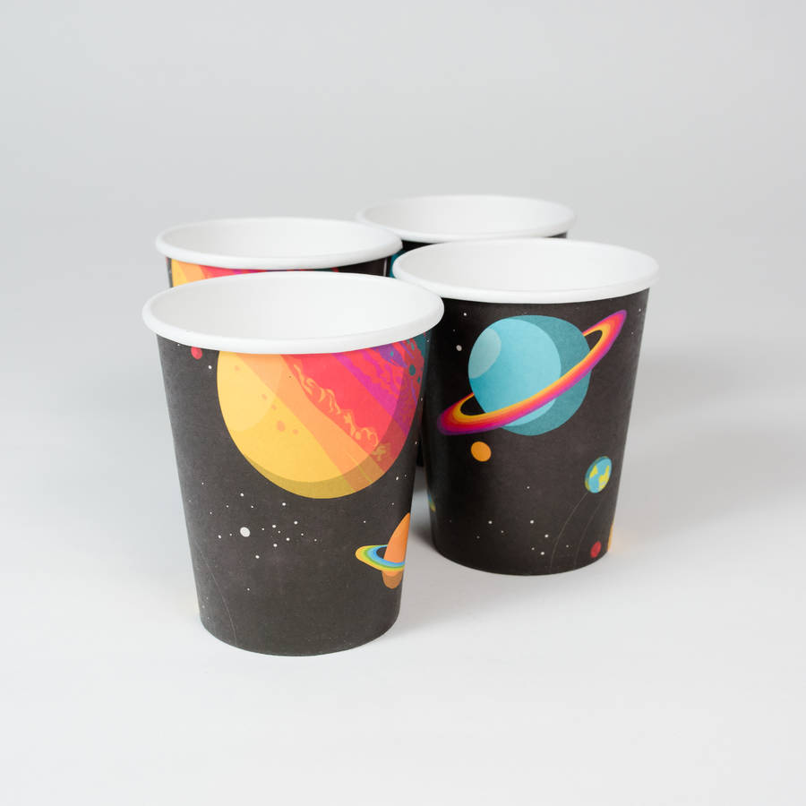 space party paper cups by marvellous cat