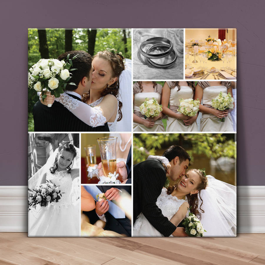 wedding photo canvas collage by art adventure