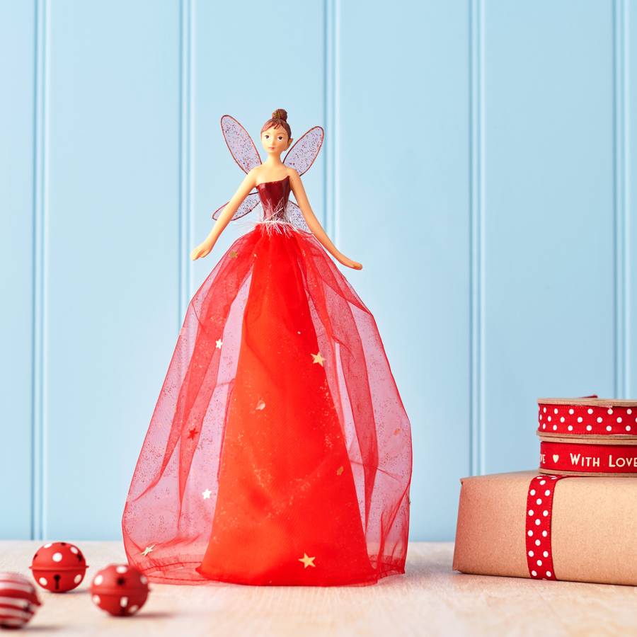 red christmas fairy tree topper by the christmas home
