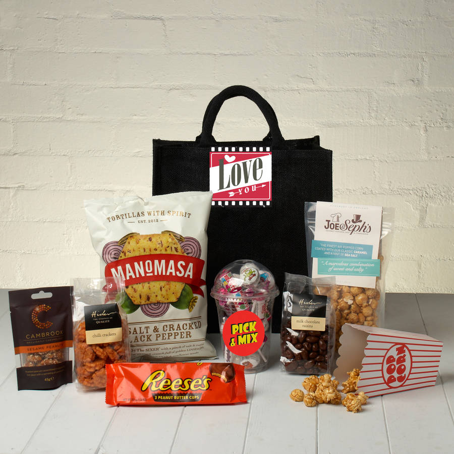 valentine's movie night bag by whisk hampers