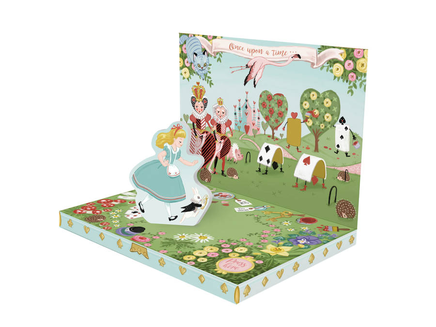 adventures in wonderland music box card by my design co