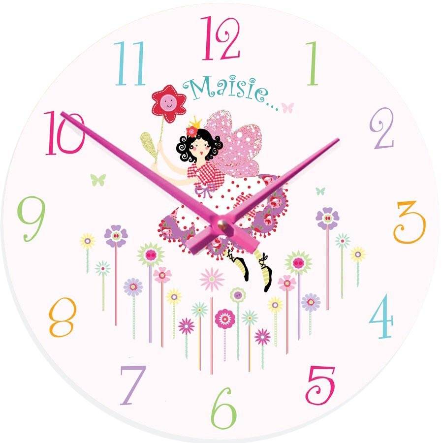 personalised clock for girls by cuteclocks