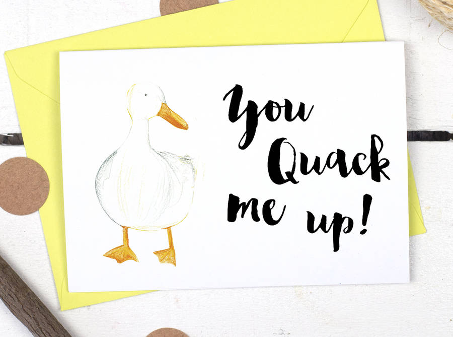 You Quack Me Up Funny Anniversary Card By Alexia Claire 3459