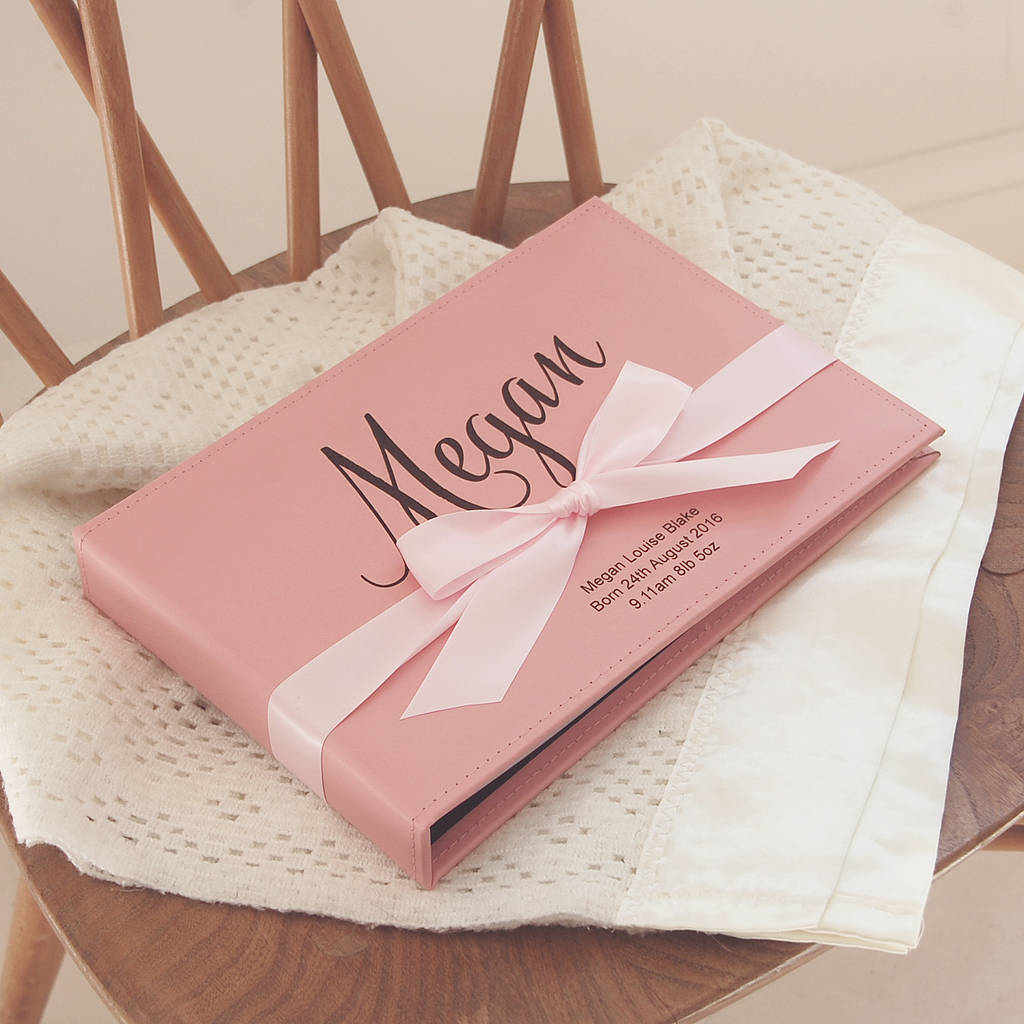 personalised baby record book by oh so cherished